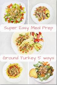 Comprehensive nutrition resource for ground turkey. Easy Meal Prep 5 Days Of Healthy Meals With Ground Turkey Run Eat Repeat