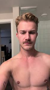 Thin Mustache White Man