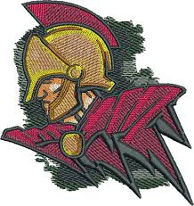 When we moved the new schools mascot was a spartan. Embroidery Design Trojan Warrior 3 Sizes