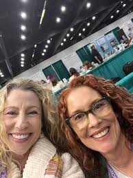 Belated post from yesterday's last day (day three for me) at AWP Bookfair.  The delightful (and gorgeous writer), my friend and cohort (Low-Res MFA in  Creative Writing at UNR), Mary. Hillary, another