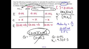 Equilibrium Reaction With An Ice Table Chemistry Sample Problem