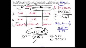 equilibrium reaction with an ice table chemistry sample problem