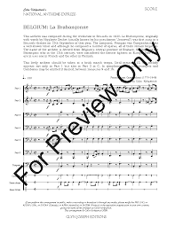 The ' la brabançonne ' ( french: Belgium National Anthem Flexible Instrumentation J W Pepper Sheet Music
