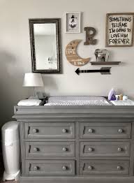 Gray White Nursery Elephant Themed Changing Table Ideas Gray Changing Table Wall Col Grey Nursery Furniture Crib With Changing Table Baby Changing Tables