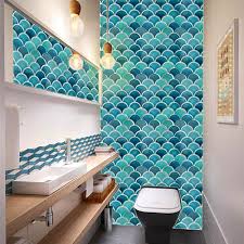 Check spelling or type a new query. Fish Scale Tile Blue Mosaic Crackle Finished For Kitchen Backsplash And Bathroom Wall