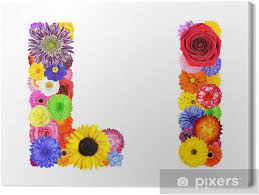Flower alphabet letters to print. Flower Alphabet Isolated On White Letter L Canvas Print Pixers We Live To Change