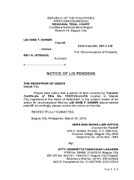 Notice Of Lis Pendens | Pdf