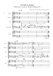 Call to arms (v1.110) size: A Call To Arms Jason Hayes Glenn Stafford From Warcraft Series Sheet Music For Piano Violin Cello Viola Piano Quintet Download And Print In Pdf Or Midi Free Sheet