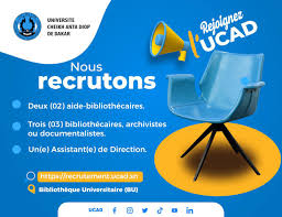 Recrutement Bibliothèque Universitaire UCAD : 06 Postes Ouverts - Offres d'emploi
