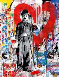 Mr Brainwash Chaplin 2017 Bel Air Fine Art Artsy Art Street Art Graffiti Sidewalk Art