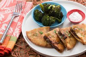 Lebanese Lamb Beef Arayes With Roasted Broccoli Labneh Recipe Lamb Recipes Food Recipes Original Recipe