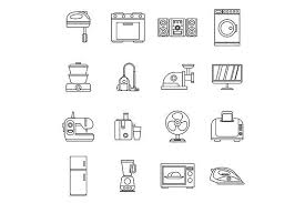 Household Appliances Icons Set Household Appliances Icon Set Household