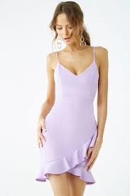 Textured Ruffle Trim Cami Dress Forever 21 Cami Dress Dresses Purple Dress Casual