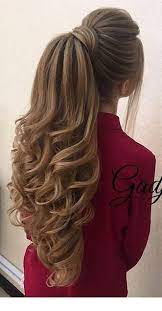 High Pony And Big Curls Hair Styles Thick Hair Styles Long Face Hairstyles