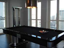 Elegant And Simple Billiards Table Black On Black Piano White High Gloss Matte Black Pool Table Chairs Billiard Table Custom Pool Tables