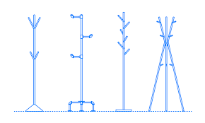 Oversized circular hooks hold jackets and hats in place. Coat Racks Dimensions Drawings Dimensions Com