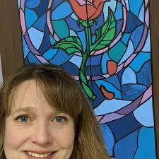 Beauty and the Beast Inspired Rose Stain Glass Cut File Design