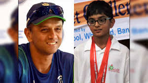 Rahul dravid has been recalled to bolster india's batting for the champions trophy. Rahul Dravid S Son Samit Hits Century For School Team In Tiger Cup Youtube