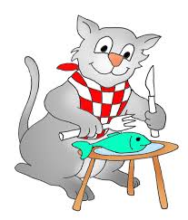 Cat Eating A Fish Clipart Cat Sketch Cat Drawing Clip Art