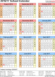 School Calendars 2016 2017 As Free Printable Pdf Templates School Calendar Calendar Template Academic Calendar