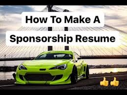 Mxsponsor.com is the premier motocross sponsorship website. How To Make A Sponsorship Resume Easy Youtube