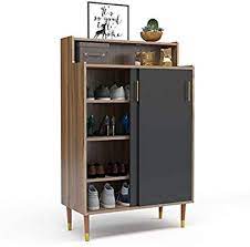 Amazon Com Mecor Shoe Rack Storage Cabinet 2 Door Shoebox Container Organizer Standing W Sliding Door For E Shoe Storage Cabinet Shoe Cabinet Cupboard Design