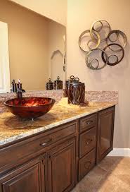 Shop online & get up to 40% off sleek, trendy bath vanities. Guest Vanity With Glass Vessel Sink Bowl Sink Granite Vanity Bathroom Countertop Granite Bathroom Countertops Bathroom Countertops Granite Bathroom