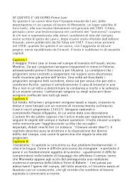 Se la poesia shemà costituisce l'appello morale al lettore e il perentorio invito a non dimenticare l'orrore della shoah, la prefazione riveste un ruolo altrettanto importante per mettere a fuoco le finalità del testo. Primo Levi Se Questo E Un Uomo Docsity