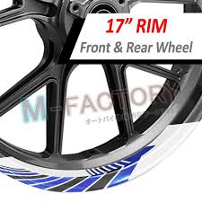 17 Inch Black And Blue Rims Awning Stripe Waterproof 17 Motors Wheel Stripes Rim Stickers Decals In 2020 Wheel Decals 17 Inch Wheels
