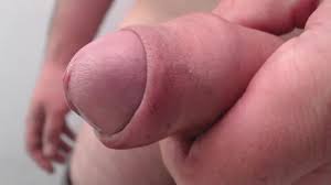 Uncircumcised Close-up foreskin uncut cock precum