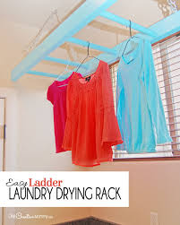 Allow the glue to fully cure for 24 hours before using the assembled clothes rack. Make This Easy Ladder Laundry Drying Rack Onecreativemommy Com