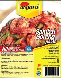 Some sambal is raw (sambal mentah), meaning, no cooking is involved, some sambal is cooked sambal balado or sambalado is native to the padang (minang) cuisine in west sumatra, which. Asyura Sambal Goreng Paste 280g Pkt