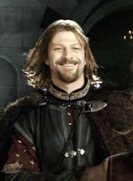 He appears in the first two. Boromir Sean Bean Rawwwr Also Plays Lord Eddard Stark In Game Of Thrones And Hot In That Role Also Sean Bean Sean Bean Hot Handsome Male Actors
