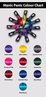 Manic Panic Colour Chart Professional Manic Panic Color Chart Manic Panic Colors Manic Panic
