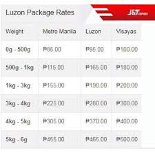 Door to door delivery service. Shipping Fee Rate J T Shopee Philippines