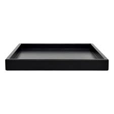 Black Low Profile Tray Ottoman Tray Large Ottoman Tray Coffee Table Decor Tray