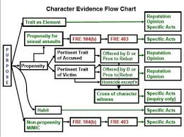 Character Evidence Flow Chart Law Notes Law Books Law School
