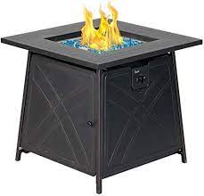 From outdoor fire pit tables to heat lamps, there's a device on sale to keep any space warm and ready for parties and lounging. Amazon Com Bali Outdoors Gas Fire Pit Table 28 Inch 50 000 Btu Square Outdoor Propane Fire Pit Table With Lid And Blue Fire Glass Patio Lawn Garden