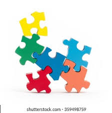 Made in la crosse, wisconsin, usa. Closeup Big Jigsaw Puzzle Pieces Isolated Stock Photo Edit Now 359498759