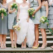 Grey Bridesmaid Dresses With A Pop Of Color Shoes Mismatched Bridesmaid Dresses Mismatched Bridesmaids Different Bridesmaid Dresses