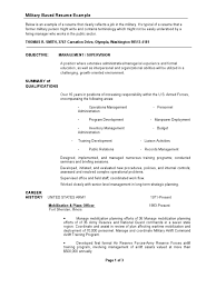 military resume examples staff