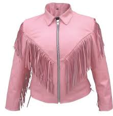 Motorcycle Riders Leather Apparel And Accessories Fringe Leather Jacket Pink Leather Jacket Leather Jackets Women