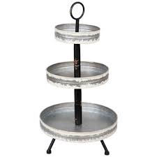 Buy now 58 door frame easel plant stand with. White Distressed Galvanized Metal Three Tiered Tray Hobby Lobby 1550292