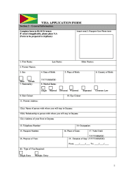 Read instructions carefully before completing this form instructions on how to complete form. Guyana Caricom Passport Application Form