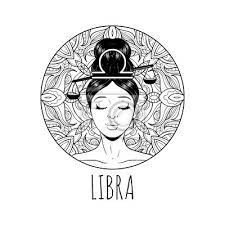 Libra Zodiac Sign Artwork Adult Coloring Book Page Beautiful Pinturas Para A Parede Quadros Ar Escala Senhora Myloview Com Br
