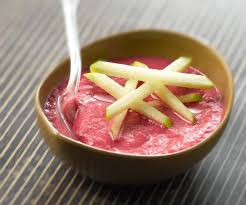 Gaspacho De Betterave Chevre Et Granny Smith Recette Du Chef Lignac Recette Gaspacho Recette De Chef Alimentation