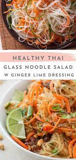 Healthy Thai Glass Noodle Salad Yum Woon Sen Recipe Glass Noodles Glass Noodle Salad Healthy Noodle Recipes