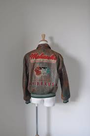 Wow Sale Vintage 1990 Avirex Scouting 302 Squadron Mohawks Varsity Aviator Distressed Leather Bomber Jacket Size S Vrev Rocker Boho Leather Bomber Jacket Leather Bomber Distressed Leather