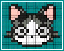 Image Du Blog Looms Centerblog Net Chi Une Vie De Chat Dessin Pixel Image Chat Dessin