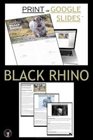 Endangered Species Activities Black Rhino Google Slides Infographic Interactive Or Print Infograp Endangered Species Activities Endangered Species Endangered